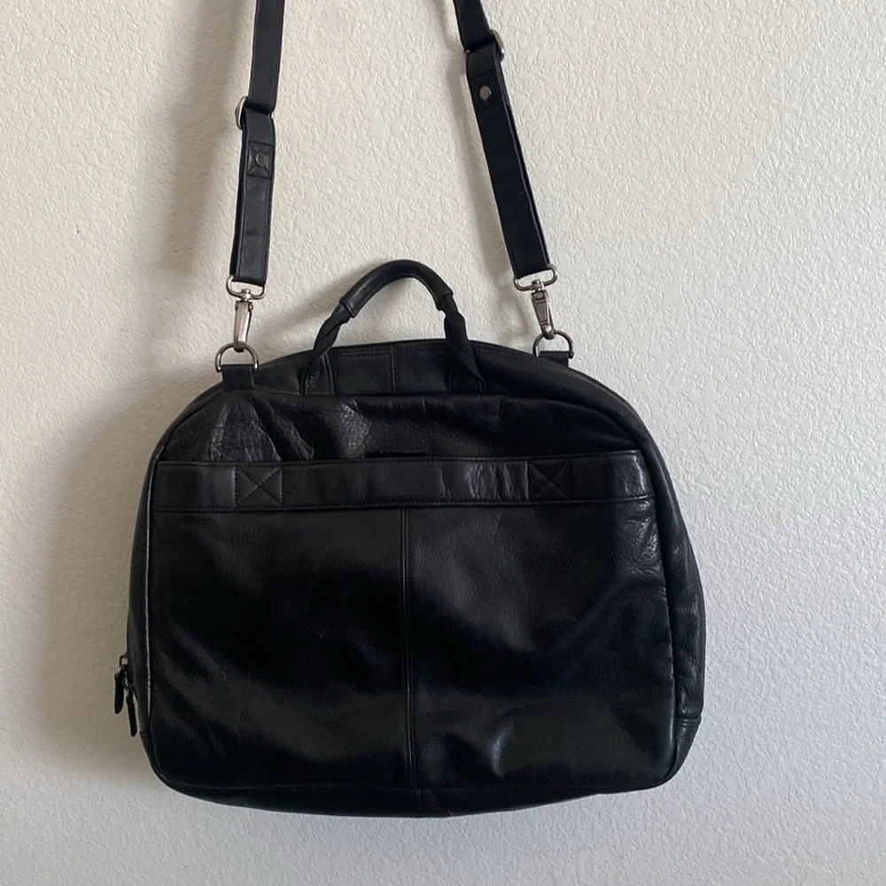 EL PORTAL Men’s Black Premium Leather Briefcase